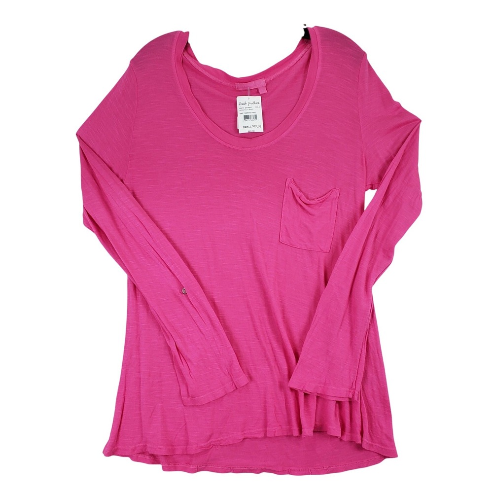 Fresh Produce Versatility Shirt Womens Small Nomad Pink Slub Coastal Casual